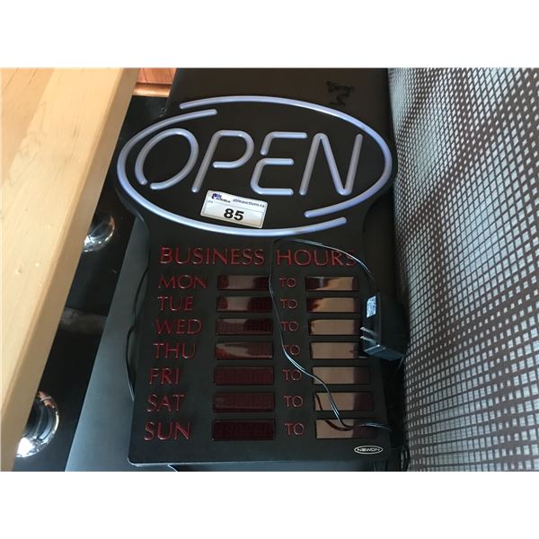 ILLUMINATED OPEN SIGN