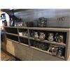 Image 2 : SHELF LOT OF SHAKERS, TEA POTS, PIE KNIVES ETC