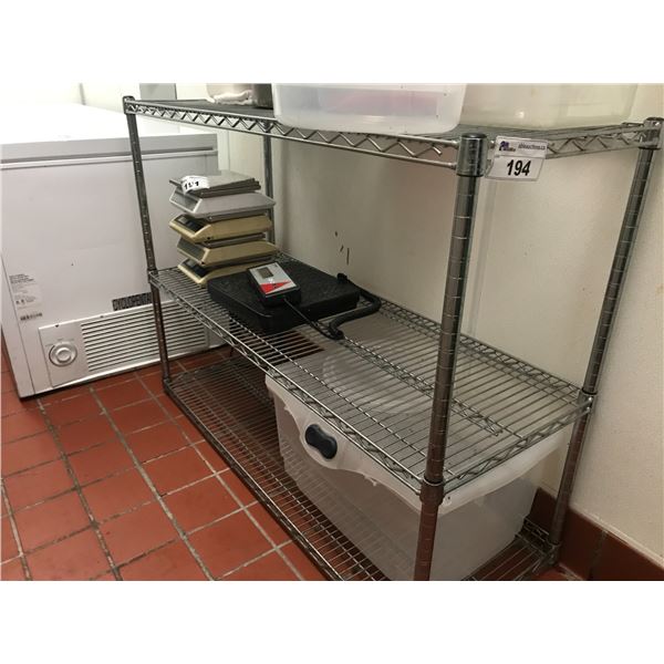 STAINLESS METRO RACK 4'X18