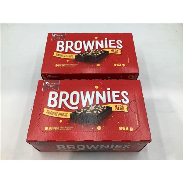 Vachon Individually Wrapped Mega Brownies with Peanuts 2X963g (9 Per box)