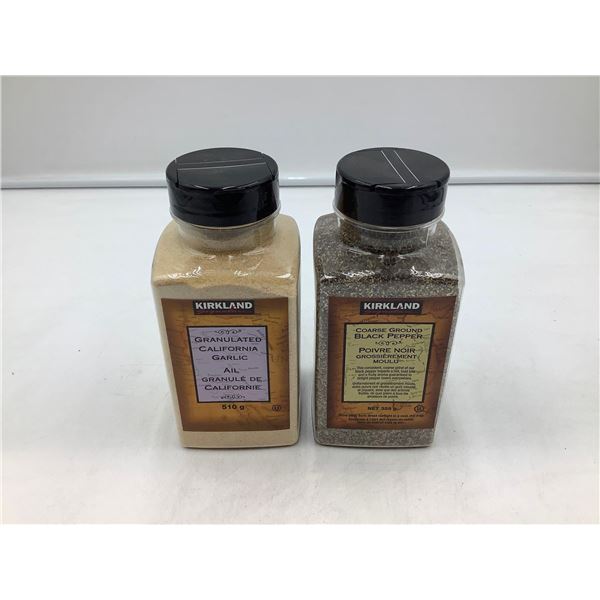Kikrkland Black Pepper 359g & Granulated Garlic 510g