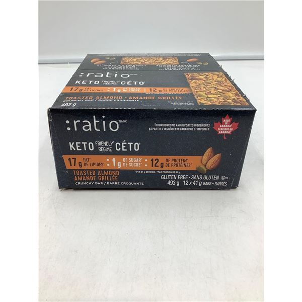 Ratio Keto Toasted Almond Crunchy Bars 12x41g