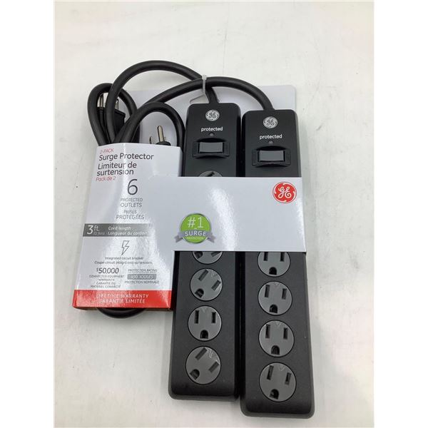 GE Surge Protecting Power Bars Pack of 2