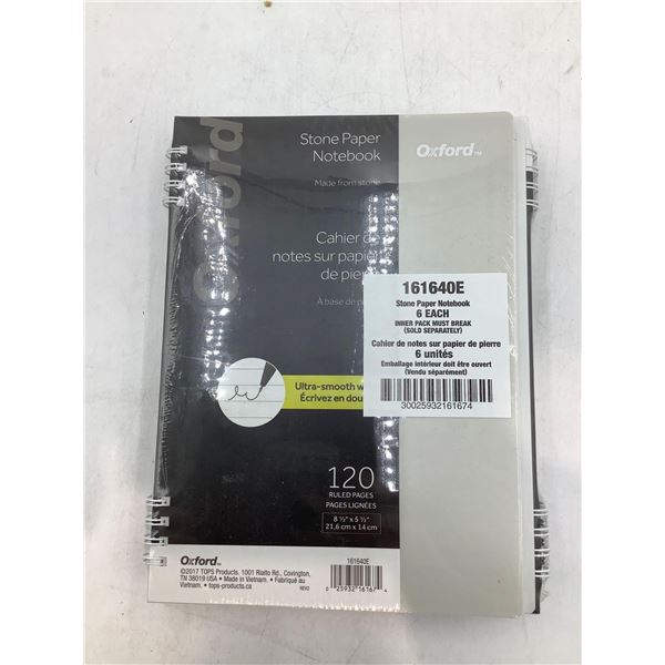 Oxford Stone Paper Lined Notebook 6 - 120 page books