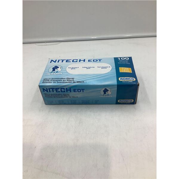 Nitech EDT Non Latex Examination Gloves Size X-Large 100 Count