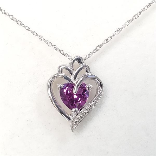 Silver Alexandrite Necklace (~length 18 inches) (~weight 1.5g), Suggested Retail Value $160