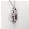 Image 2 : Silver Alexandrite Necklace (~length 18 inches) (~weight 1.5g), Suggested Retail Value $160