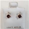 Image 4 : 10K Yellow Gold Tourmaline(0.44ct) Diamond(0.06ct) Stud Earrings, Made in Canada, Suggested Retail V
