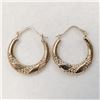 Image 1 : 10K Yellow Gold Cubic Zirconia Hoop Style Earrings (~weight 1g), Suggested Retail Value $600