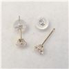 Image 2 : 10K Yellow Gold Cubic Zirconia Stud Earrings (~weight 0.48g), Made in Canada, Suggested Retail Value