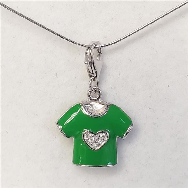 Silver Cubic Zirconia Necklace (~length 18 inches) (~weight 5.6g), Suggested Retail Value $300