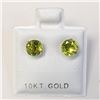 Image 3 : 10K Yellow Gold Peridot(1.46ct) Earrings, Made in Canada, Suggested Retail Value $240