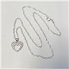 Image 3 : Silver Heart Shapped Necklace (~weight 3.25g), Suggested Retail Value $120