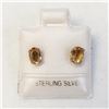 Image 2 : Silver Citrine Stud Earrings (~weight 0.56g), Made in Canada, Suggested Retail Value $60