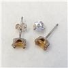 Image 3 : Silver Citrine Stud Earrings (~weight 0.56g), Made in Canada, Suggested Retail Value $60