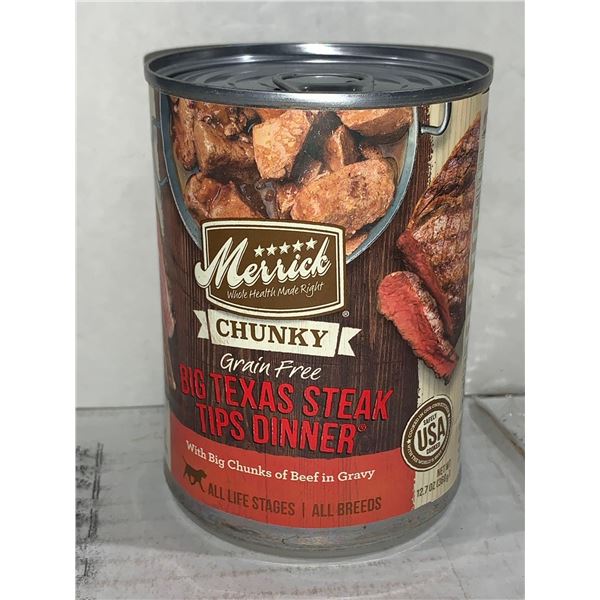 Merrick Big Texas Steak Tips Dinner Wet Dog Food 12.7oz