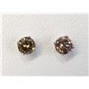 Image 1 : 14K White Gold Diamonds(0.58Ct,Si2-I1,Greenish Yellow) Stud Earrings (~weight 0.53g), Made in Canada