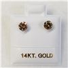 Image 2 : 14K White Gold Diamonds(0.58Ct,Si2-I1,Greenish Yellow) Stud Earrings (~weight 0.53g), Made in Canada
