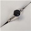 Image 2 : 14K White Gold Black Diamond(0.88ct) With A Tapered Shank, 6-Prong Solitaire Ring (~Size 6) (~weight