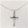 Image 1 : Silver Cross Shapped Necklace (~length 18 inches), Suggested Retail Value $100