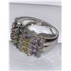 Image 3 : Ladies Multi Gem Stone Cluster Top Dress Ring includes Appraisal certificate $900.00
