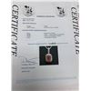 Image 3 : Natural Ruby Emerald Cut 1.02 ct & Diamond Pendant with Chain with Appraisal Certificate $1400.00