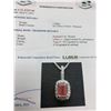 Image 4 : Natural Ruby Emerald Cut 1.02 ct & Diamond Pendant with Chain with Appraisal Certificate $1400.00