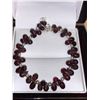 Image 1 : Ladies Natural Garnet Gemstones 18.55 Carat Briolette cut Bracelet with Appraisal Certificate $1200.