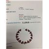 Image 4 : Ladies Natural Garnet Gemstones 18.55 Carat Briolette cut Bracelet with Appraisal Certificate $1200.
