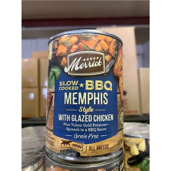 Merrick Slow Cooked Memphis BBQ Glazed Chicken Wet Dog Food 12x12.7oz