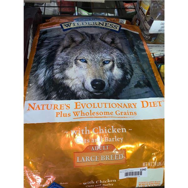 Blue Buffalo Wilderness Natures Evolution Diet with Chicken Kibble for Large Breed Dogs 24Lbs