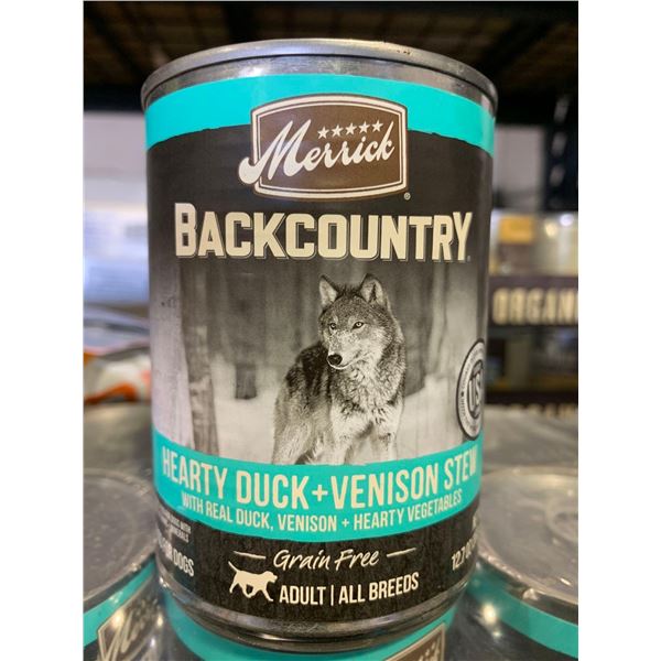 Merrick Backcountry Hearty Duck + Venison Grain Free Wet Dog Food 12x12.7oz