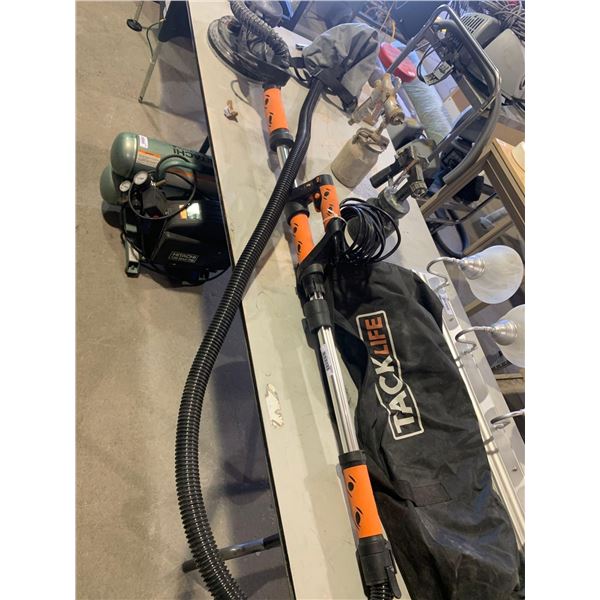 800W Powerful Drywall Sander with Adjustable Sanding Angle & Speed  - LED Light on Base for Dark Wor