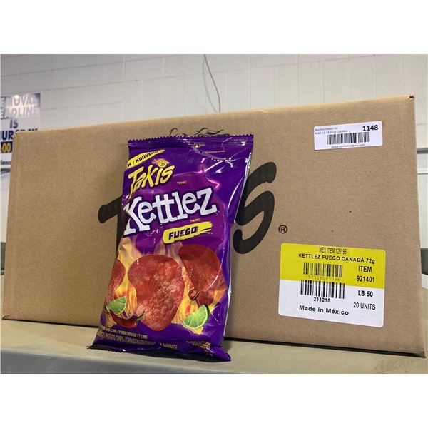 Case Lot (50Bags) - Takis Kettlez™ Fuego™ Hot Chili Pepper & Lime Flavour Potato Chips