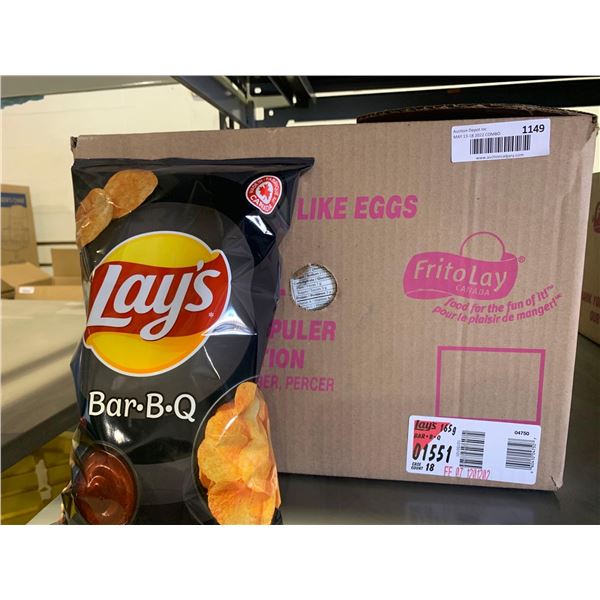 Lays Barbecue Potato Chips 18X165g