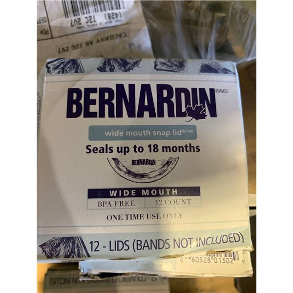 Bernardin wide mouth snap lids 12/box - 14 boxes