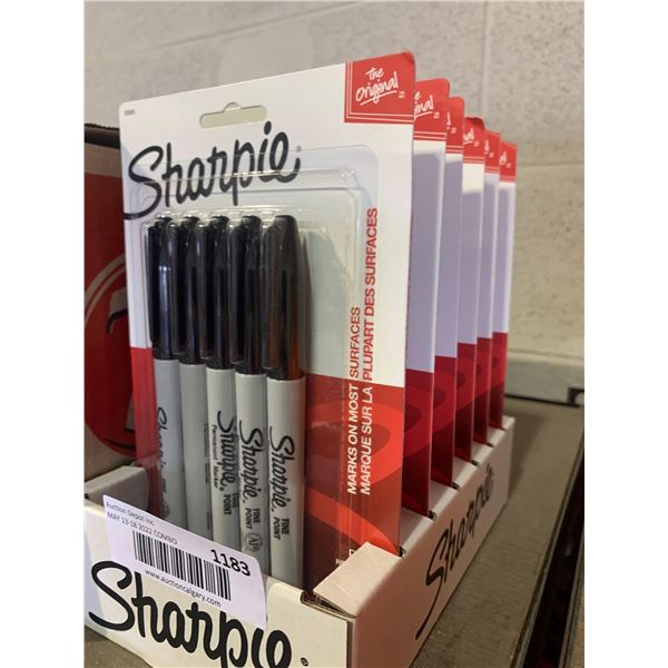 Sharpie Black Permanent Markers 6 - 5 count packs