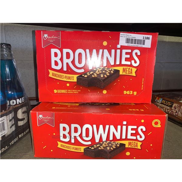 Vachon Individually Wrapped Mega Brownies with Peanuts 2X963g (9 Per box)