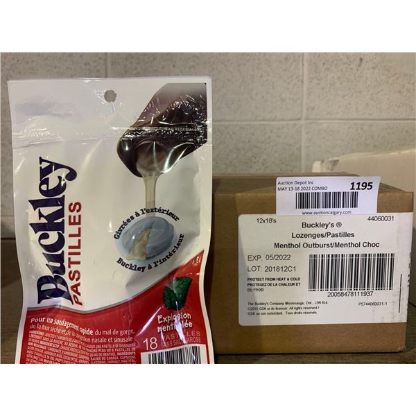 Buckleys Menthol Outburst Lozenges (12x18)