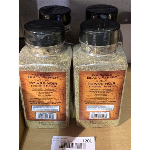 Kirkland Fine Ground Black Pepper 4x359g