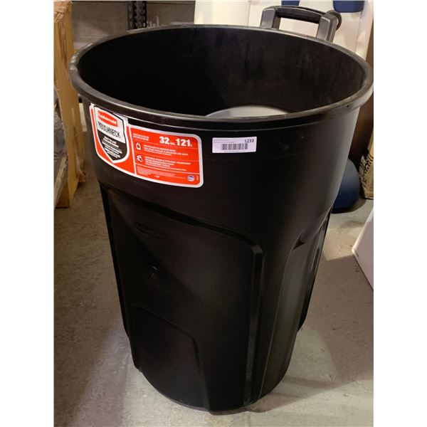 Rubbermaid Roughneck 32 Rolling Gal Trash Bin - NO LID