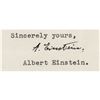 Image 2 : Albert Einstein Typed Letter Signed