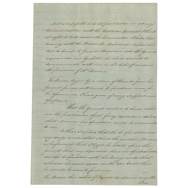 Horatio Nelson Letter Signed