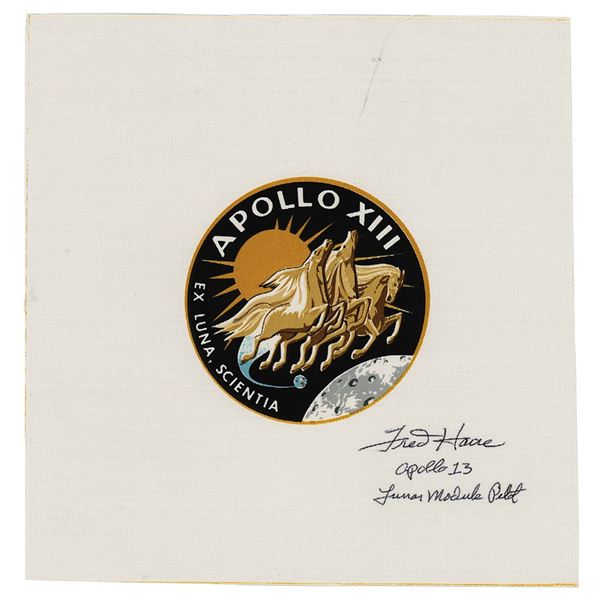Fred Haise Signed Beta Patch