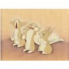 Image 1 : Three bunnies and pillow production cels from Snow White and the Seven Dwarfs