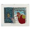 Image 1 : Merlin, Archimedes, and Sir Ector production cels from Sword in the Stone