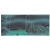 Image 1 : Eyvind Earle concept storyboard painting and mood study of Prince Phillip and Samson from Sleeping B