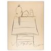 Image 1 : Charles Schulz Signed Oversized Original Sketch of Snoopy
