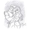 Image 1 : John Pomeroy publicity drawing of Ace and Kimberly from Space Ace