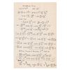 Image 1 : Albert Einstein Handwritten Letter with Mathematical Equations